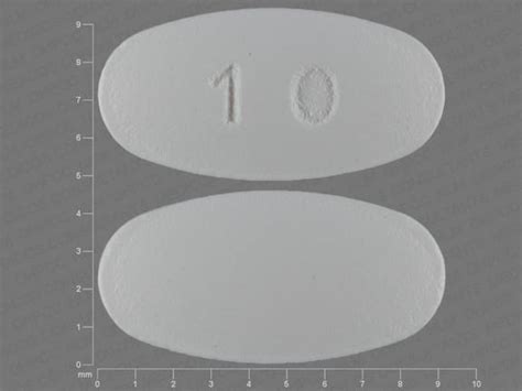 This combination medication is used to relieve moderate to severe pain. . 10 white oval pill